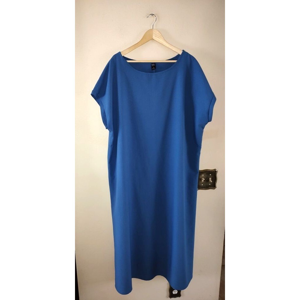 Women's Nice Emery Rose Midi Blue Boho Dress Size 4XL Pit to pit 29"